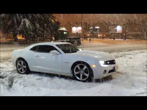 Chevrolet Camaro in Snow Georgia Batumi ბათუმი City  TE777TE